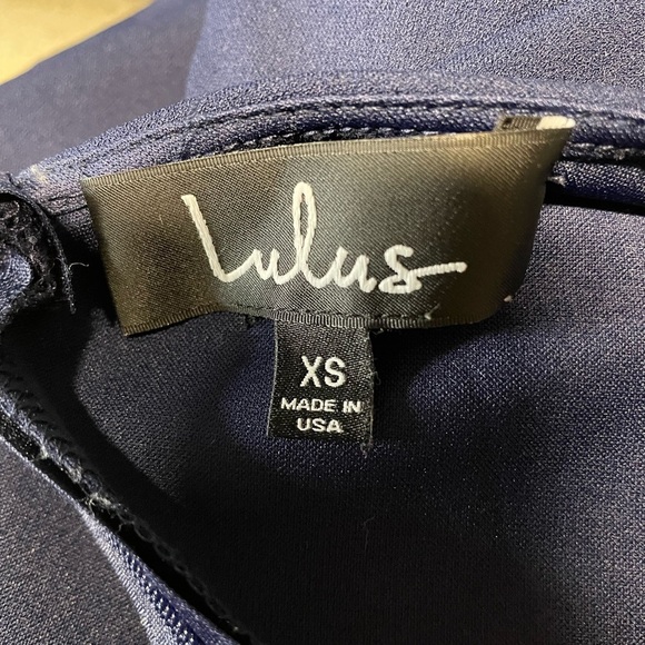 Lulus jumpsuit Stepping Out Navy Blue Sleeveless Wide Leg women’s size xs - Picture 4 of 8